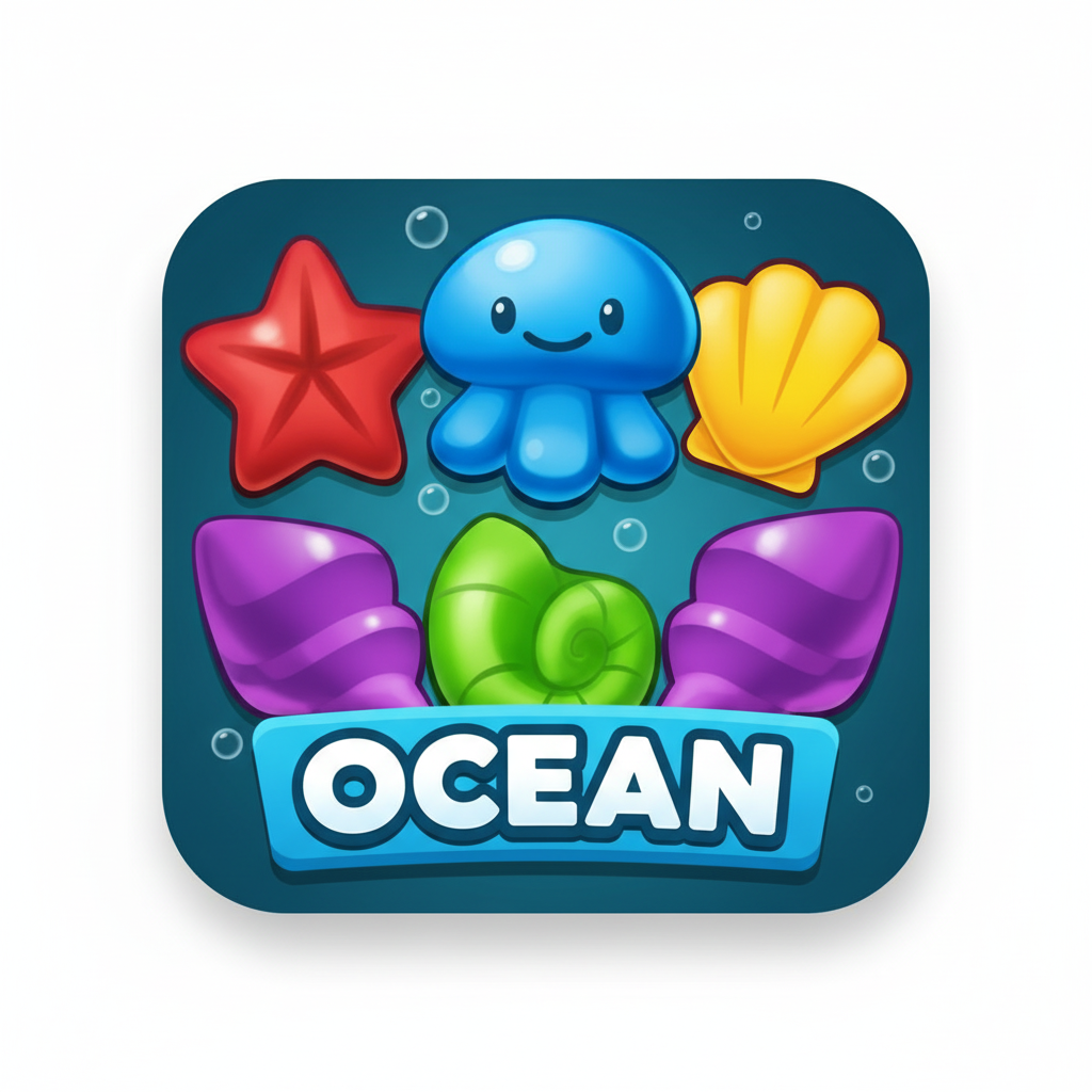 Ocean Blast match-3 puzzle game icon