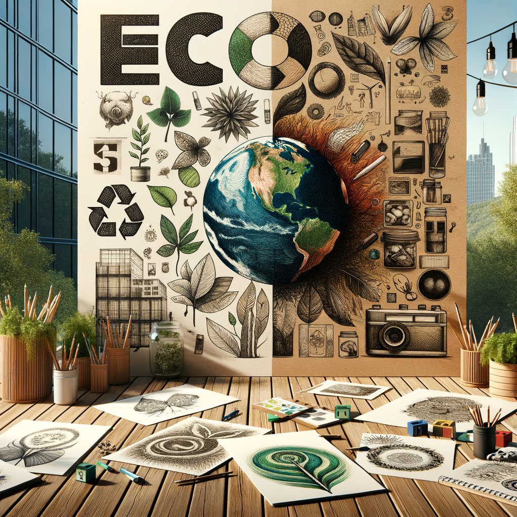 Eco-art collection showcasing sustainability in art, artistic expressions for environmental awareness, and sustainable art practices, illustrating the role of art in environmental advocacy and consciousness.